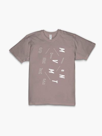 STRIKE MVMNT Men’s Timeless Vented T-Shirt with Scatter print in Atmosphere and Classic White